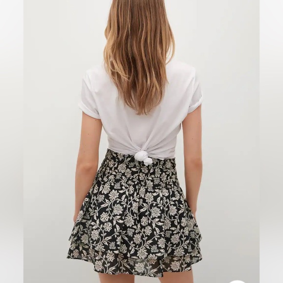 Mango skirt with flower pattern - Picture 6 of 7